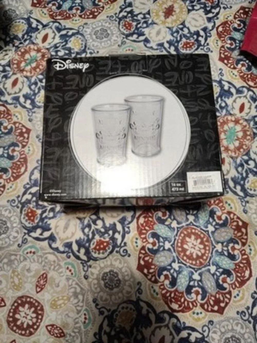 Disney Mickey And Minnie Mouse Set Of 2 Glasses Clear NWB